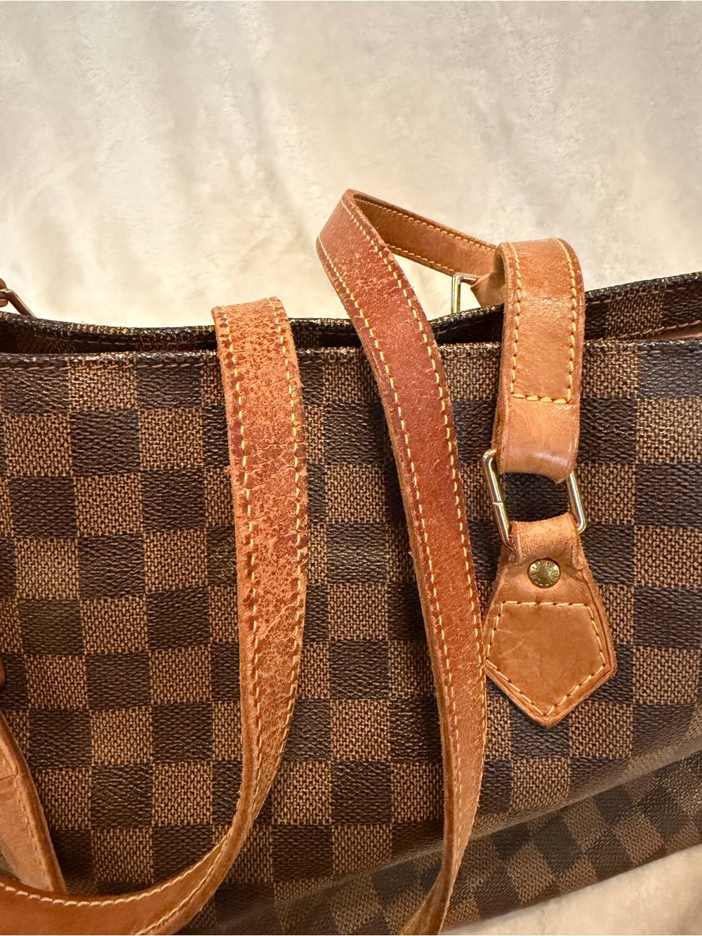 Vintage Louis Vuitton Columbine Tote Bag in the Damier Ebene canvas - Picture 9 of 9
